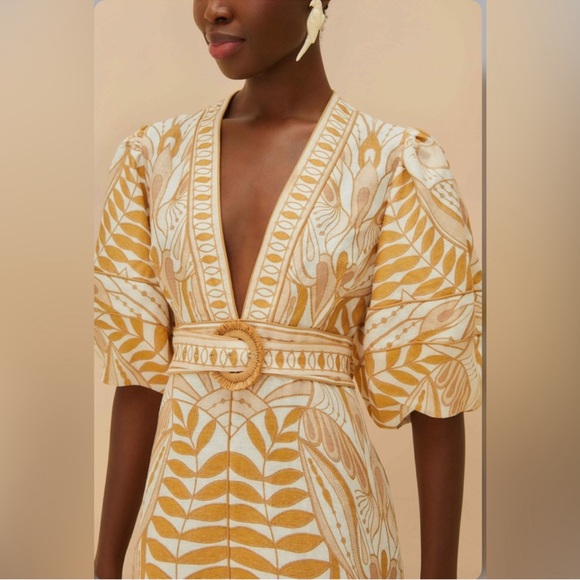 Farm Rio Off-White Lace Nature Mini Dress - Picture 3 of 7